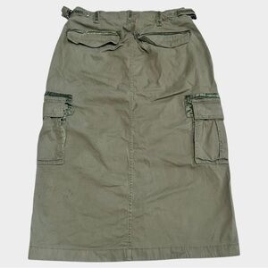 Abercrombie & Fitch Size Small Petite Green Utility Y2K Vintage Skirt